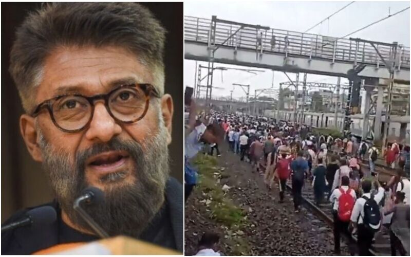 Vivek Agnihotri FURIOUS After Mumbai Local Train Services Gets Disrupted And People In Masses Walk On Railway Tracks - SEE TWEET