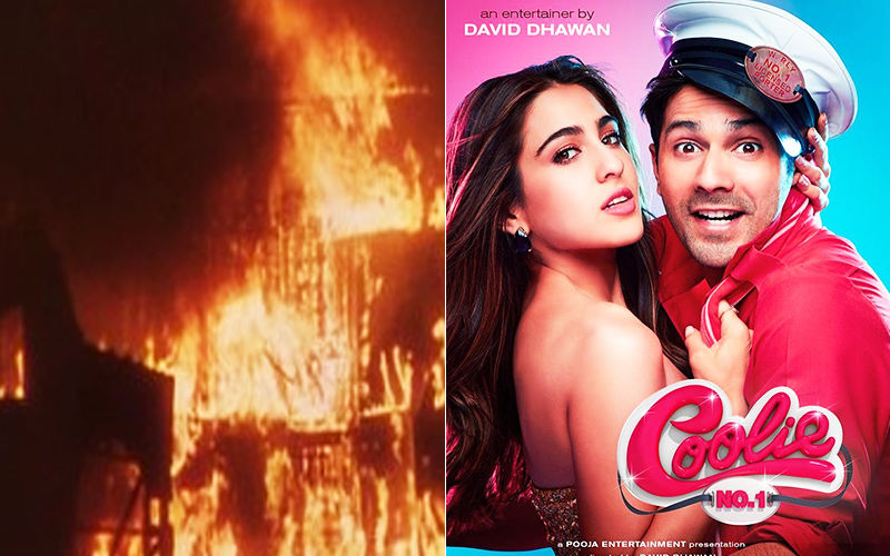 Massive Fire Breaks Out On Sets Of Varun Dhawan And Sara Ali Khan Starrer Coolie No 1