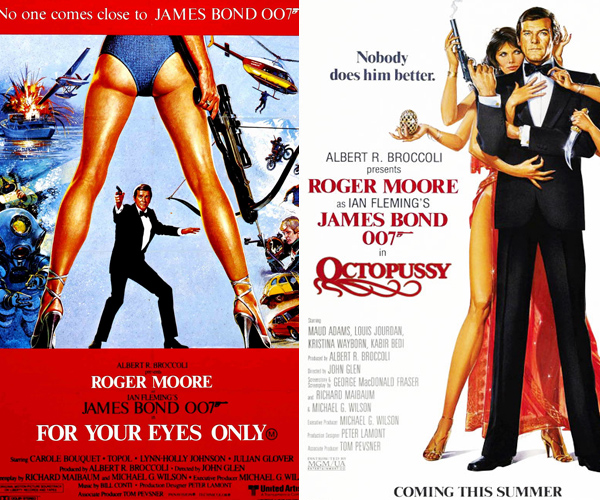 roger-moore-movies for your eyes only and octopussy movie poster