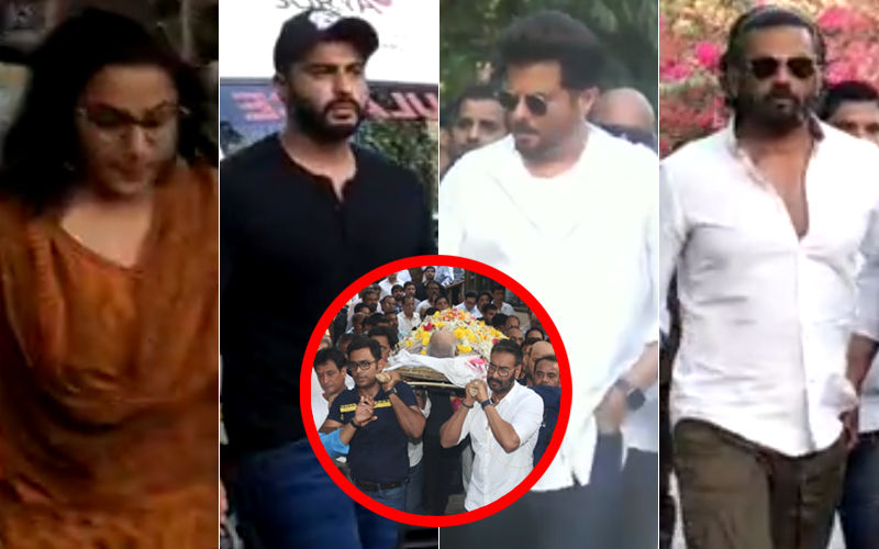 Veeru Devgan Funeral: Vidya Balan, Arjun-Anil Kapoor, Suniel Shetty Join Ajay-Kajol In Their Moment Of Grief