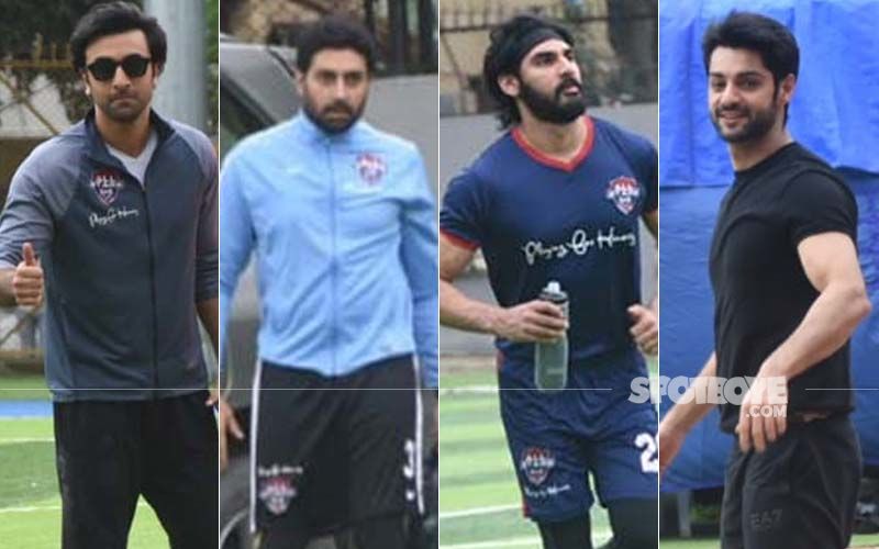 Football Fever Grips Ranbir Kapoor, Abhishek Bachchan, Ahan Shetty And Karan Wahi