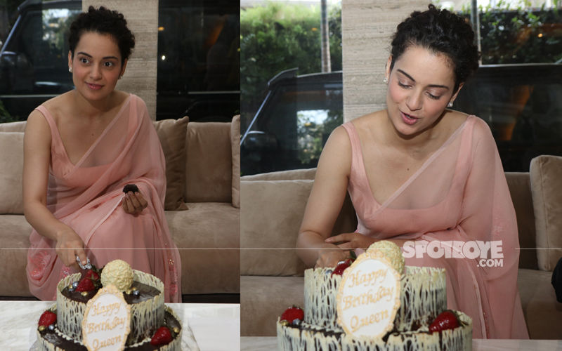 Kangana Ranaut's 32ND Birthday: Manikarnika Actress Celebrates With Media