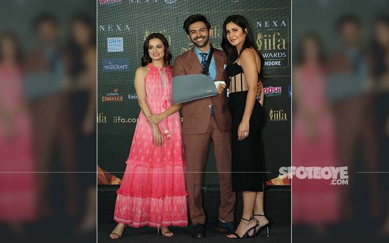 IIFA 2020: Kartik Aaryan Makes A Hot Statement Flanked By Gorgeous Ladies Katrina Kaif And Dia Mirza