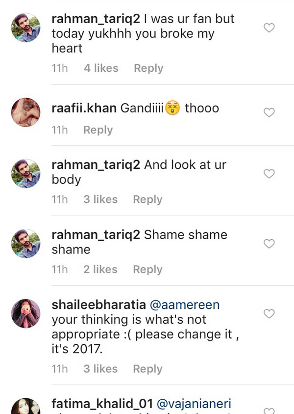 grabs of public trolling beyhadh actress vajani aneri on instagram