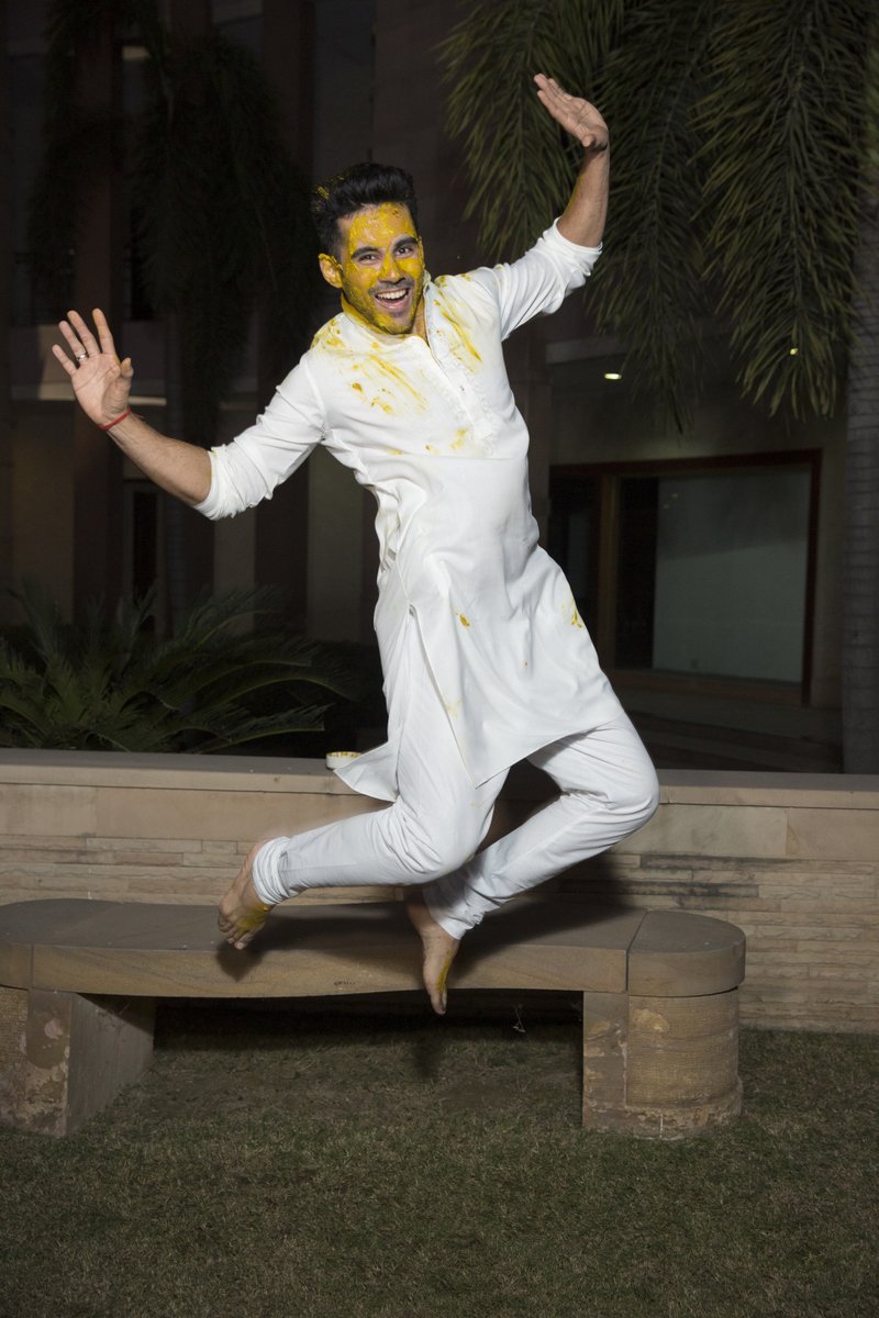 groom abhishek bajaj post haldi ceremony