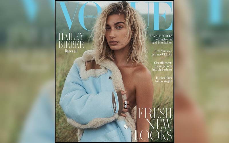 Justin Bieber’s Wife Hailey Bieber Wears Nothing But A Trench Coat On The Cover Of Vogue Australia