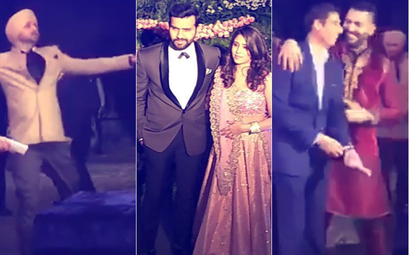 VIRAT-ANUSHKA MUMBAI RECEPTION: Dhawan, Yuvraj, Harbhajan & Nehra Dance Their Way To The Stage