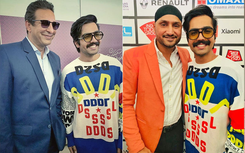 Harrdy Sandhu's Latest Pictures With Legendary Cricketers Wasim Akram and Harbhajan Singh Will Bowl You Over
