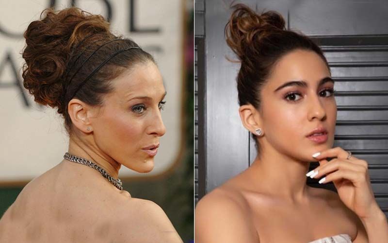 Sara Ali Khan Takes Fashion Inspo From The Queen Of Updos, Sarah Jessica Parker; Actress’ High Bun Highlights Her Sexy Décolletage