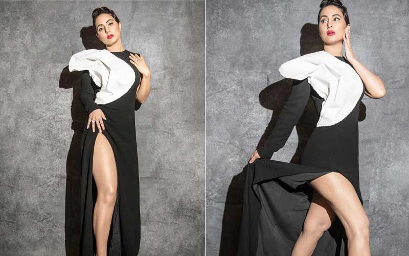 Price Of Hina Khan’s Monochrome Dress Can Put A Major Dent In Your Pocket; No Kidding