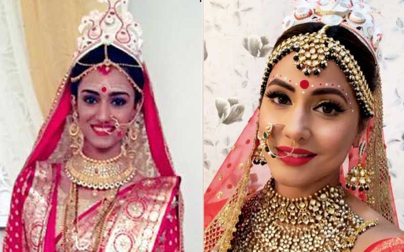 Erica Fernandes VS Hina Khan - Who Werked The Bengali Bridal Look Better?