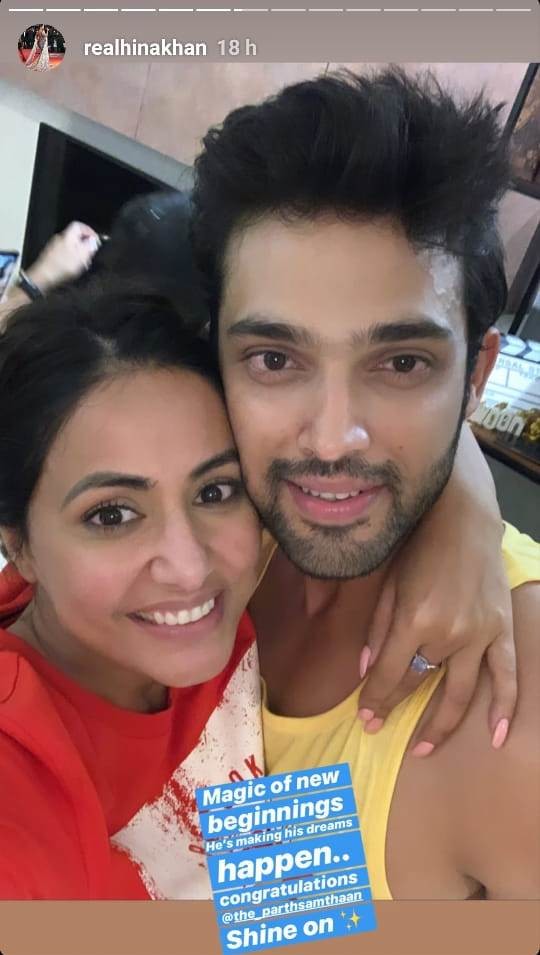 Hina Khan Wears Parth Samthaan S T Shirt At His House Party