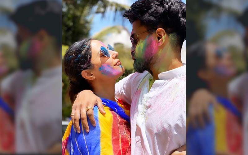 Holi 2020: Drenched In Colour Of Love, Hina Khan And Rocky Jaiswal Take A Post Holi Nap And It’s Awwdorable