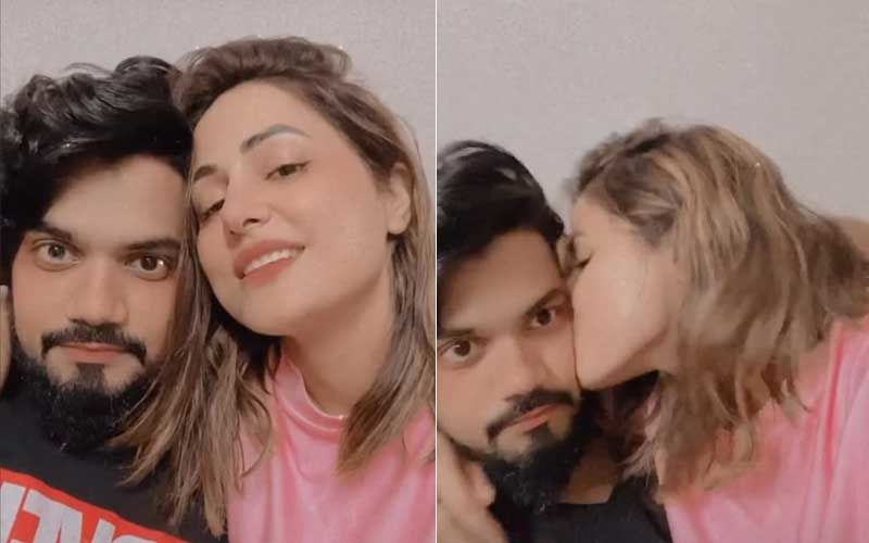 Bigg Boss 14: Hina Khan Reunites With Bae Rocky Jaiswal; Couple Get Cosy As They Plant Kisses On Each Other