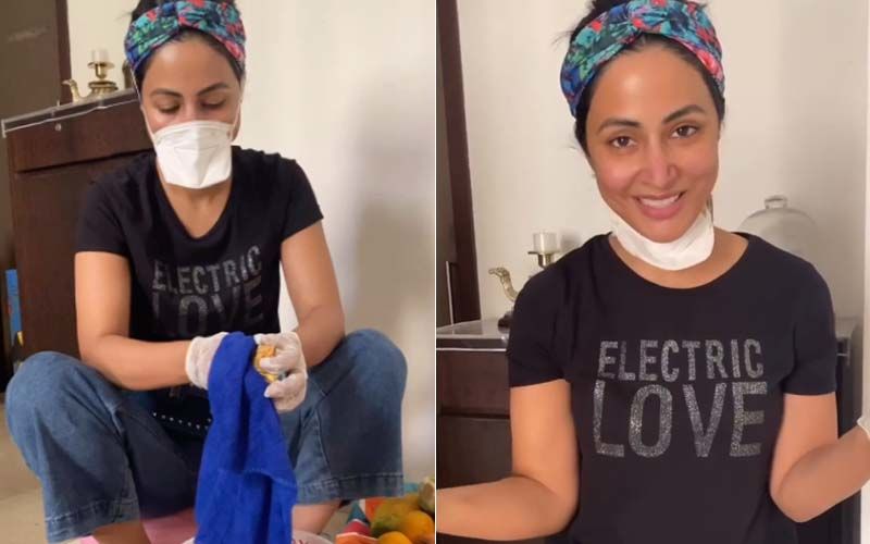 Coronavirus Lockdown: Hina Khan Goes Grocery Shopping; Comes Back And Gives A Tutorial On How To Sanitize All The Items - VIDEO