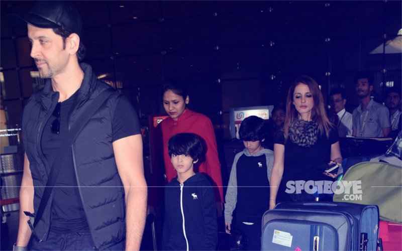 16 Pictures Of Hrithik Roshan & Sussanne Khan Returning From Their Year-End Break