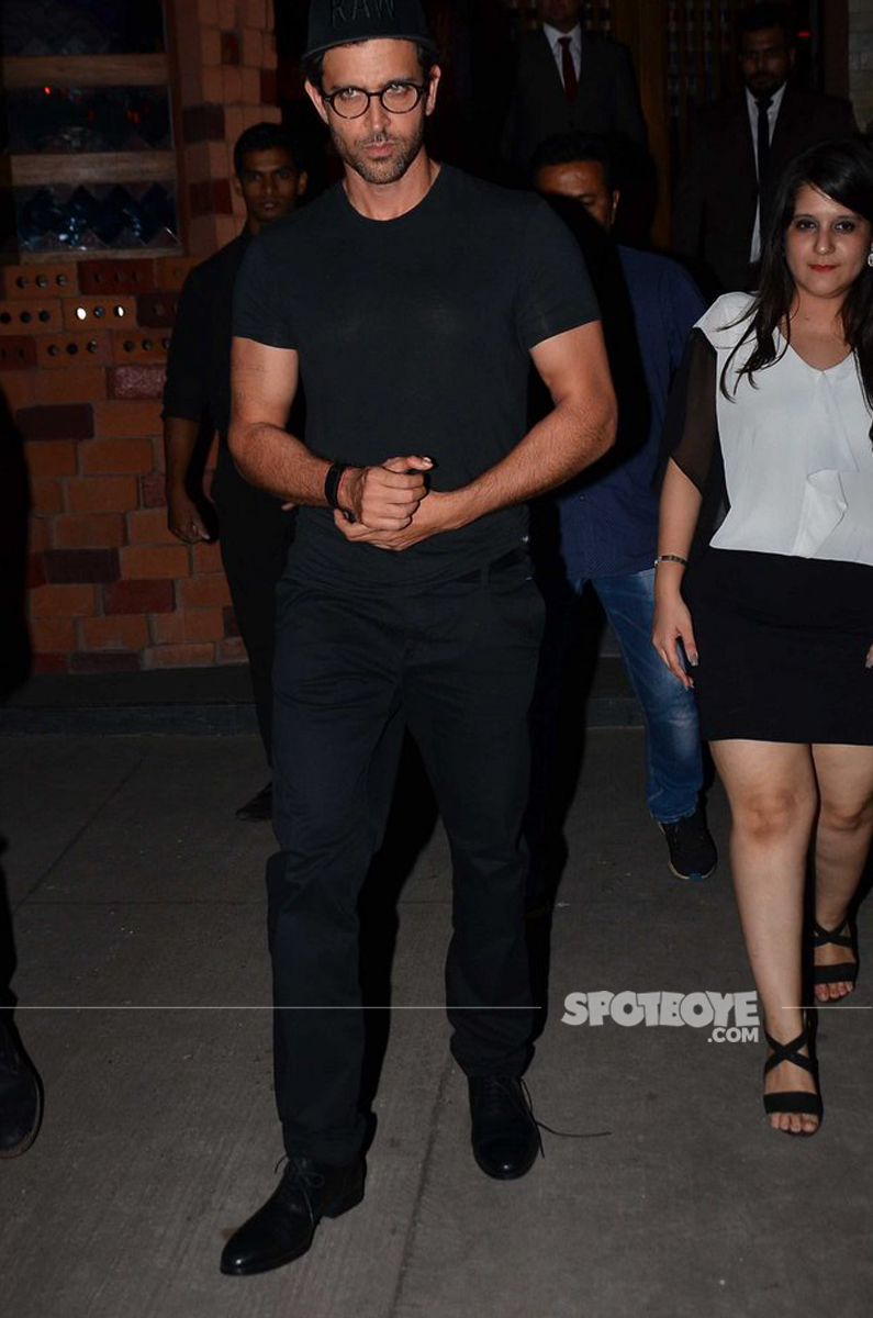 hrithik roshan snapped exiting the party