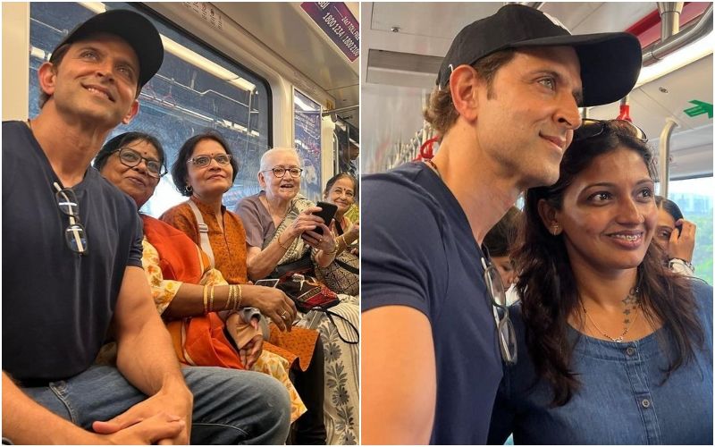 Hrithik Roshan Travels In A Metro To Reach His Shoot Location Faster; Actor Poses With Fans, Leaves The Internet Gushing- Photos Inside