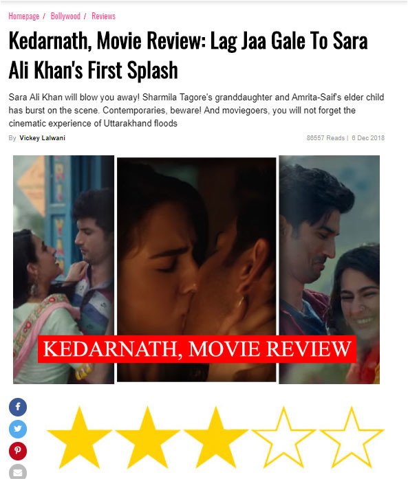 kedarnath movie review