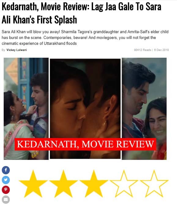 kedarnath movie review