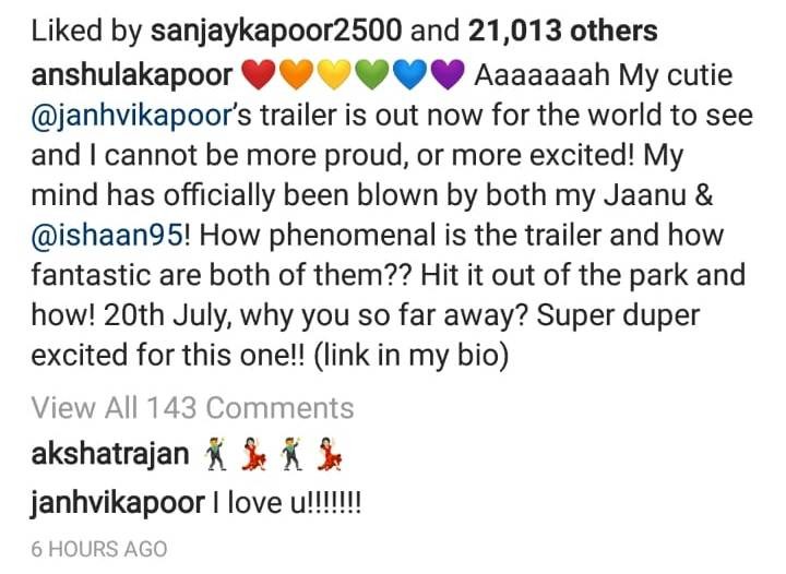 Janhvi Kapoor Replies I Love You