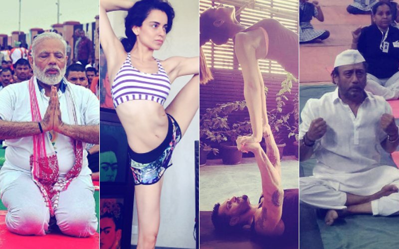 International Yoga Day: PM Narendra Modi, Kangana Ranaut, Bipasha Basu, Karan Singh Grover, Jackie Shroff Celebrate Fitness