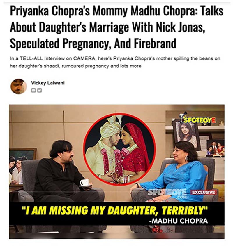 Madhu chopra interview