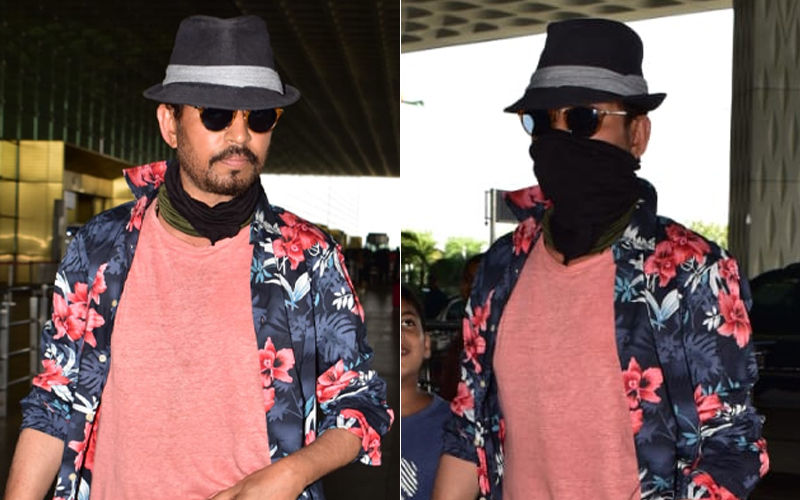 Irrfan Khan Snapped At The Airport; Yet Again Covers His Face