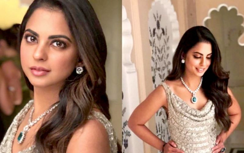 THROWBACK! When Isha Ambani Stunned The Metallic Silver Gown And A Diamond Necklace During Her Pre-Wedding Ceremony