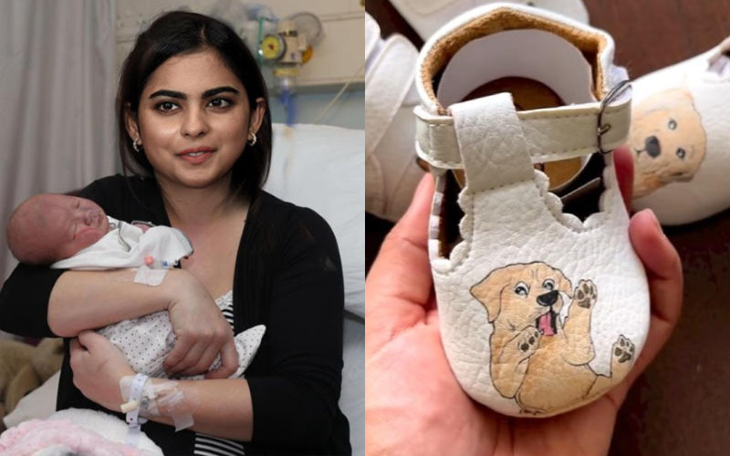 AWW! Isha Ambani's Twins Aadiya-Krishna Wear Customised Shoes With Hand-Painted Photos Of Ambani Clan’s Pet Dogs