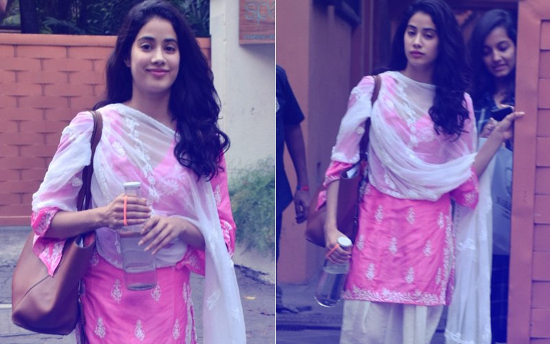 In Pics: Janhvi Kapoor Looks Pretty In Pink Post Dhadak Rehearsals
