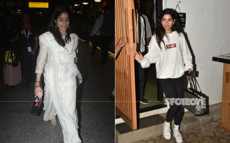 Janhvi Kapoor And Khushi Kapoor's Style Statement In White, Different As Chalk And Cheese - View Pics