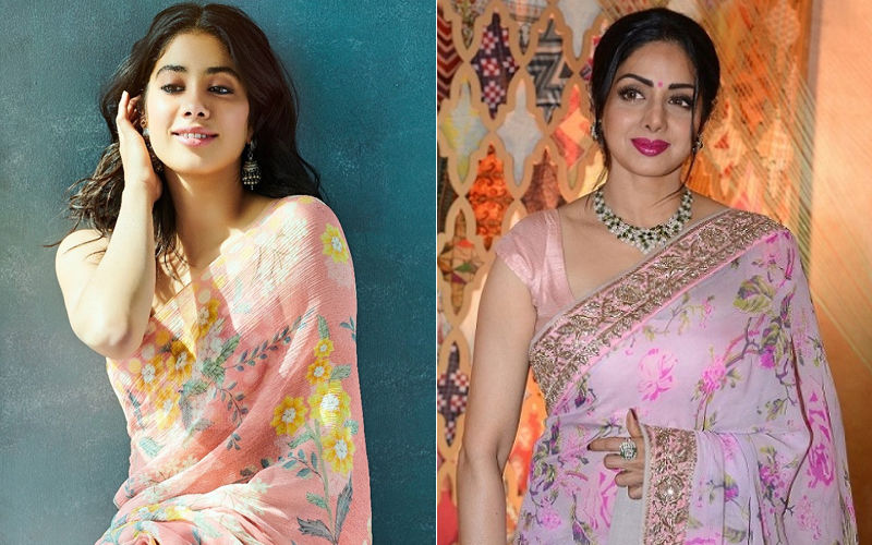 Janhvi Kapoor Looks A Lot Like Sridevi In This ‘Peaches And Cream’ Anita Dongre Saree