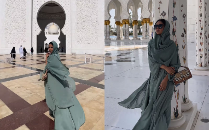 Jasmin Bhasin Brutally TROLLED For Wearing Burqa In Mosque During Abu Dhabi Trip; Netizen Says, ‘Akhir Aly Goni Tumko Hijab Phna Hi Diya’