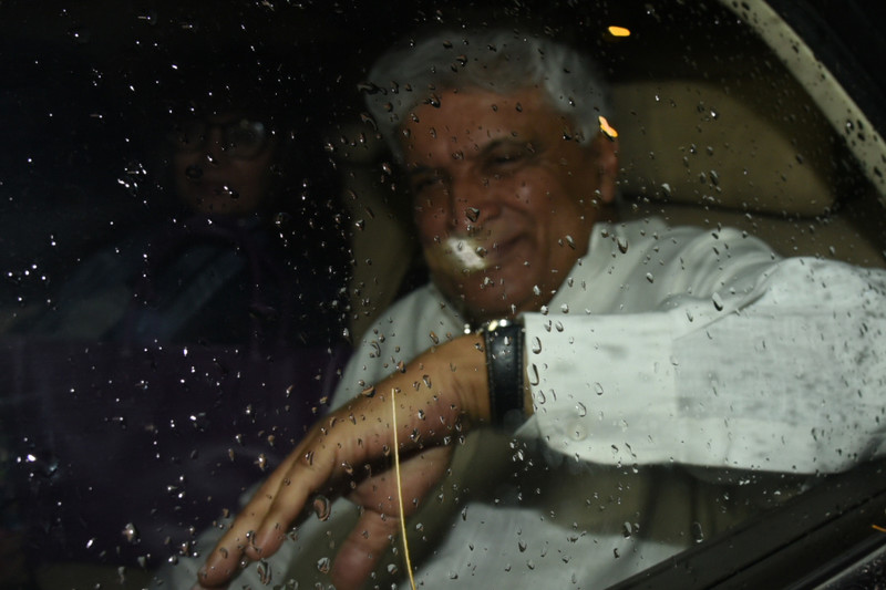 javed akhtar with wife shabana azmi snapped at sanju screening javed akhtar with wife shabana azmi snapped at sanju screening