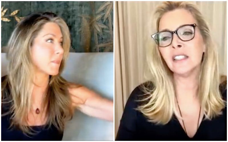 Jennifer Aniston Living With Someone During Quarantine? Fans Spot A Mystery Man During Her Interview With Lisa Kudrow