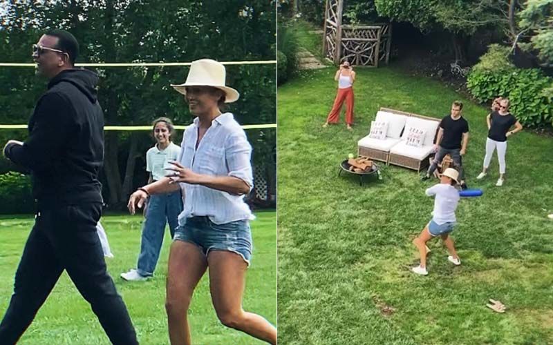 Alex Rodriguez Beats Jennifer Lopez And Her Team As They Face Off In A Baseball Game During 4th Of July Celebration- WATCH