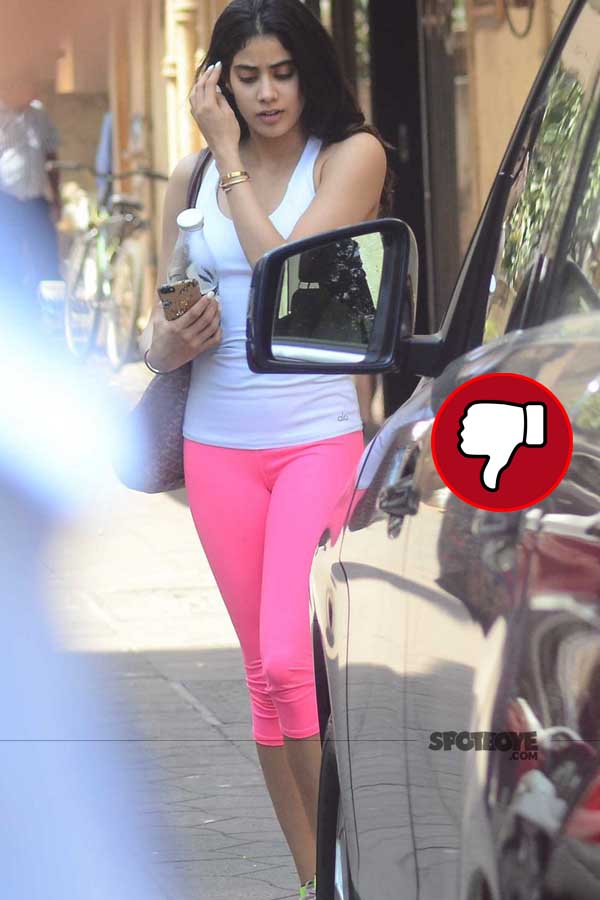 jhanvi kapoor snapped in bandra post gym session