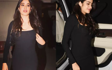 Janhvi Kapoor Gets BRUTALLY TROLLED For Posing In Body-Hugging Black Dress For Paps; Netizen Says ‘Kash Thodasa Acting Talent Bhi Hota’ 