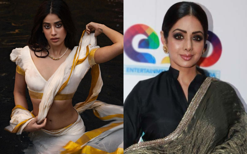 Janhvi Kapoor Reminds Fans Of Late Sridevi As She Turns Into Apsara In White-Gold Saree; Netizens Says, ‘Yeh Toh Bilkul Apni Mom Jaise Dikh Rehi'-See PICS