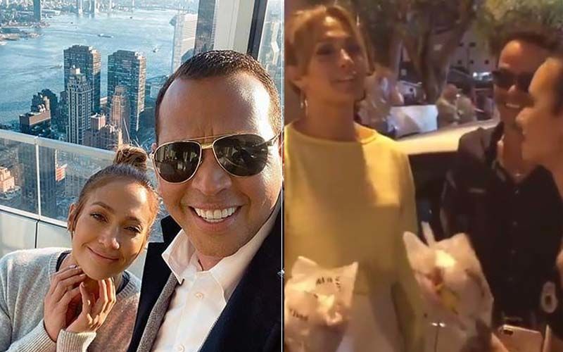 Jennifer Lopez Spotted Hanging Out With Her Fiance Alex Rodriguez And Ex-Husband Marc Anthony-VIDEO