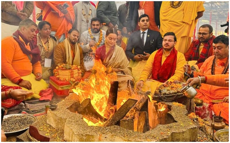 Kangana Ranaut Performs Hanuman Yagya Ahead of Ayodhya’s Ram Mandir Inauguration Ceremony, Says ‘Aao Mere Ram’ – SEE PICS
