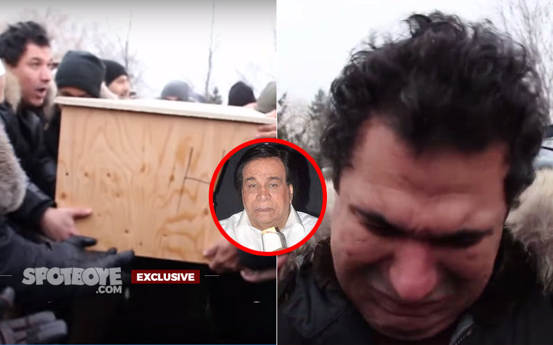 Kader Khan's Son Breaks Down In Cemetery: "Dad Tried To Kiss Me In His Last Moments But Failed"--- Video Inside