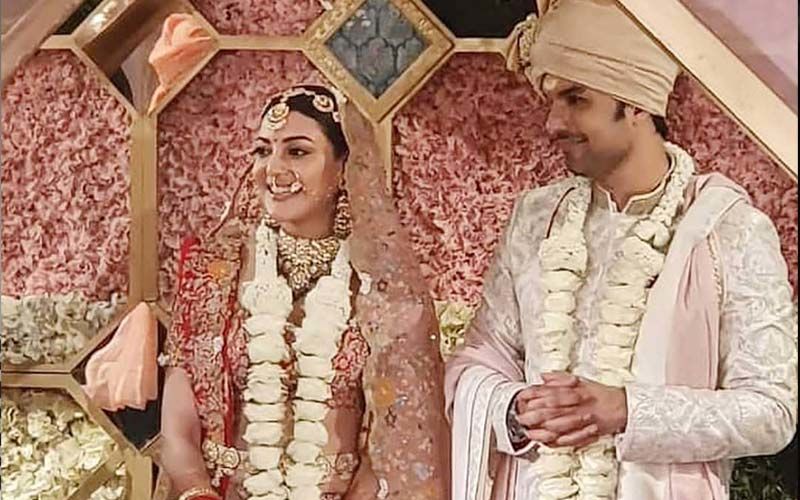 Kajal Aggarwal- Gautam Kitchlu Wedding: Couple’s FIRST PICTURE As Bride And Groom Surfaces; Singham Actress Looks Mesmerizing In Bridal Ensemble