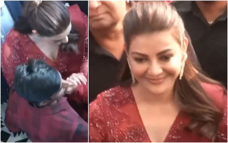 Kajal Agarwal Gets Uncomfortable As Fan Inappropriately Touches Her; Enraged Netizens Come Out To Support- VIRAL Video Inside