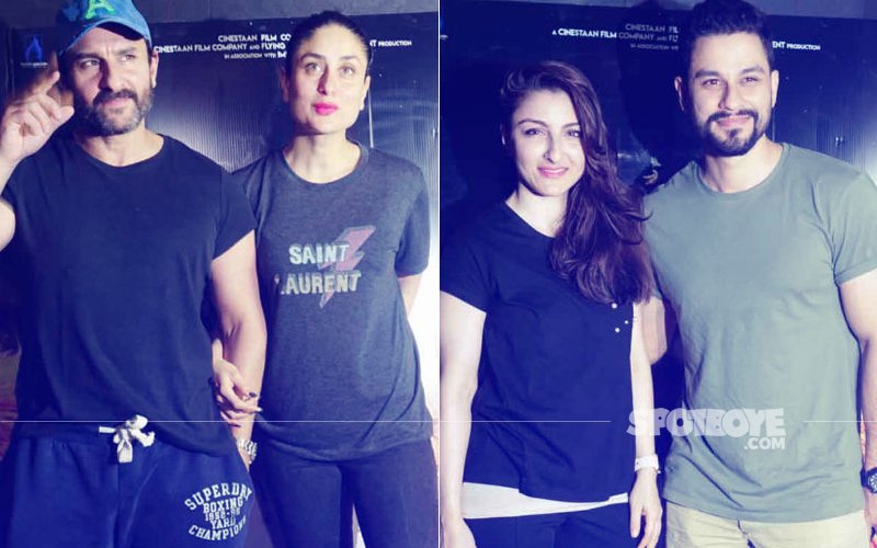 PICS: Kareena Kapoor, Soha Ali Khan & Kunal Kemmu Attend Saif’s Kaalakaandi Screening