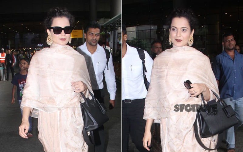 Kangana Ranaut Makes A Stylish Appearance At The Mumbai Airport  After Her Work'cation' In Rajasthan