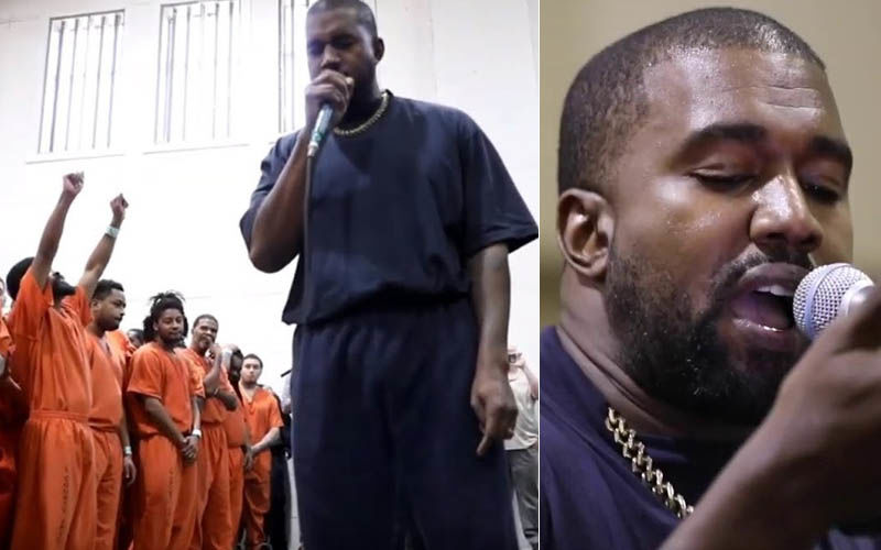 Kanye West Performs A Secret Concert At Harris County Jail In Houston - Watch Video