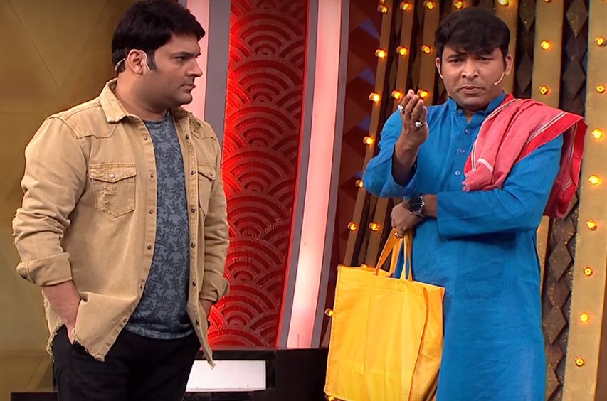 kapil sharma and chandan prabhakar in family time with kapil sharma