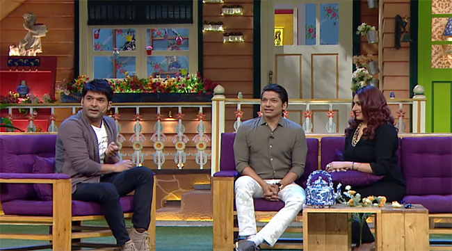 shaan and his wife radhika on the kapil sharma show 